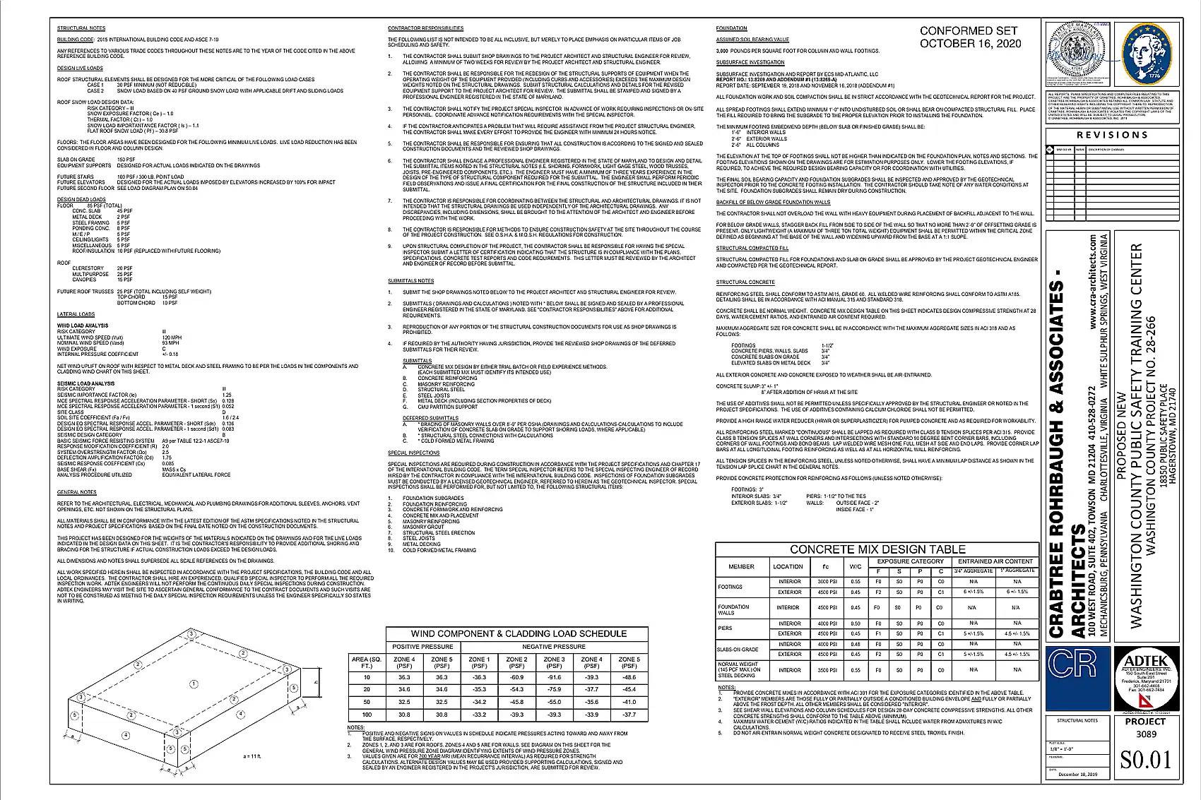 Sample sheet: STRUCTURAL NOTES
